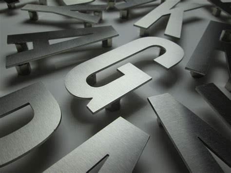 fabricated metal letters pricing|stainless steel sign fonts.